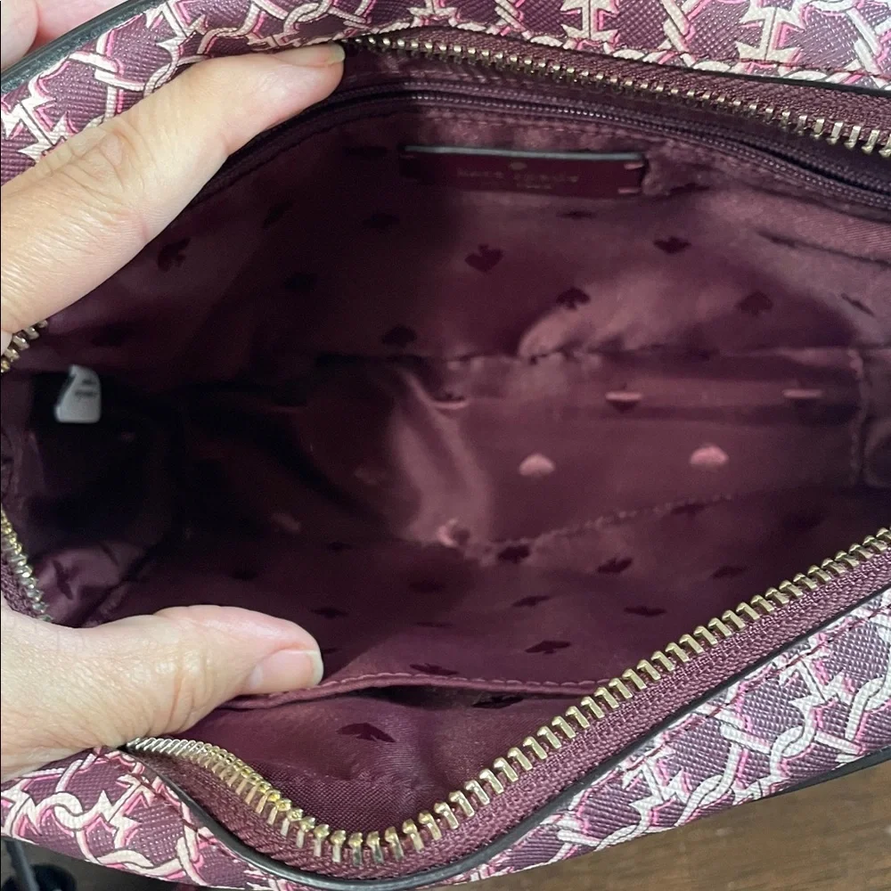 kate spade Floral Motif Maroon Crossbody Bag